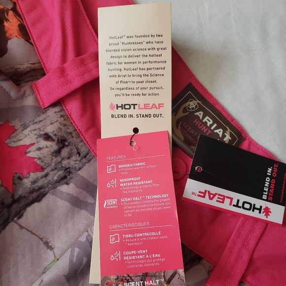 Ariat Hot Leaf Hunting Pants 12R Camo Pink - Picture 8 of 9